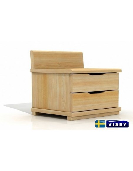 Nočný stolík borovicový Arhus sdvomi zásuvkami - Visby