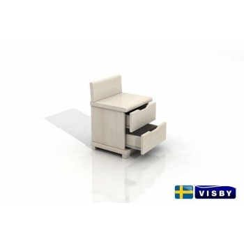 Nočný stolík borovicový Arhus sdvomi zásuvkami - Visby