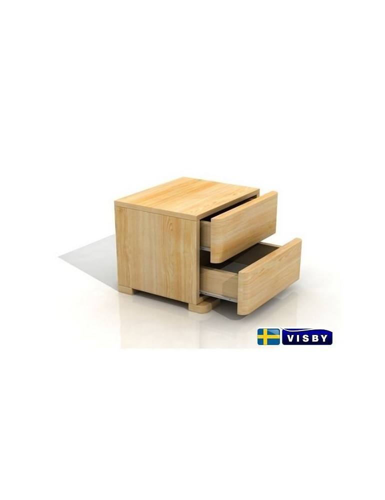 Nočný stolík borovicový Sandemo High s dvomi zásuvkami - Visby