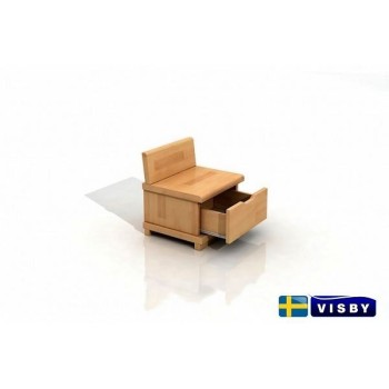 Nočný stolík bukový Arhus s jednou zásuvkou - Visby