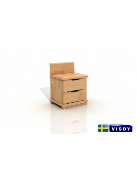 Nočný stolík bukový Arhus s dvomi zásuvkami - Visby