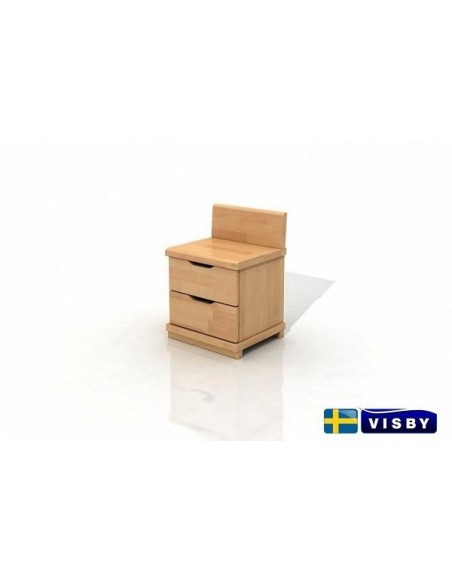 Nočný stolík bukový Arhus s dvomi zásuvkami - Visby