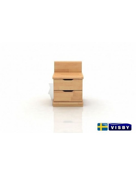 Nočný stolík bukový Arhus s dvomi zásuvkami - Visby
