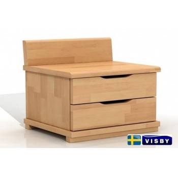 Nočný stolík bukový Arhus s dvomi zásuvkami - Visby