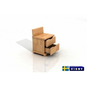 Nočný stolík bukový Arhus s dvomi zásuvkami - Visby