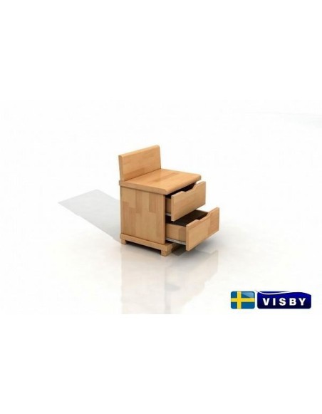 Nočný stolík bukový Arhus s dvomi zásuvkami - Visby