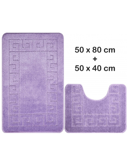 Kúpeľňové predložky set 2 kusov Esme fialové