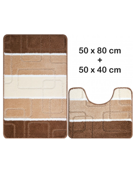 Kúpeľňové predložky set 2 kusov Atria hnedé EMI