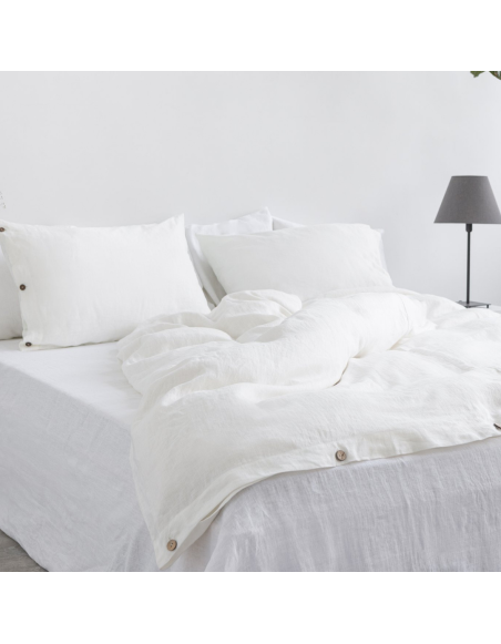 Ľanové obliečky Natur biele EMI