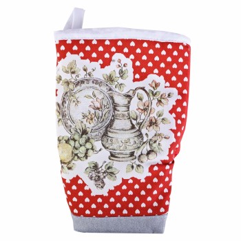 Chňapka žabka tanier červená