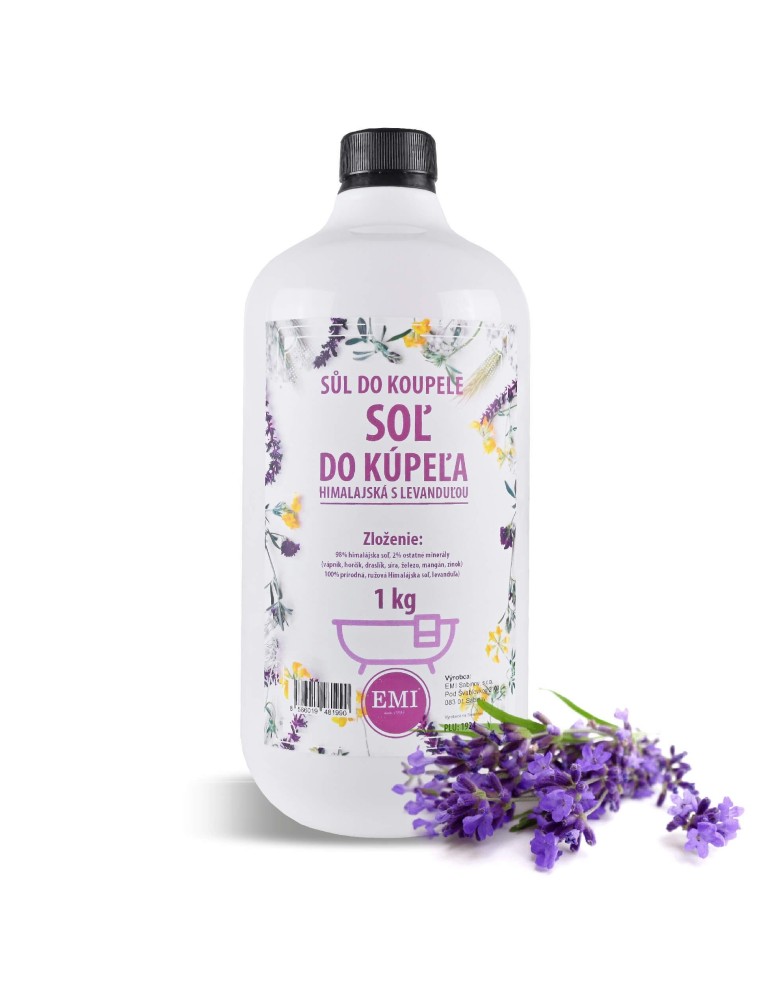 Himalájska soľ do kúpeľa s levanduľou 1 kg