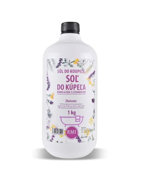Himalájska soľ do kúpeľa s levanduľou 1 kg