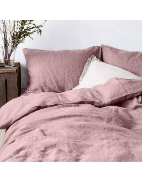 Ľanové obliečky Natur červené EMI