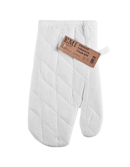 Ľanová rukavica Cook biela EMI