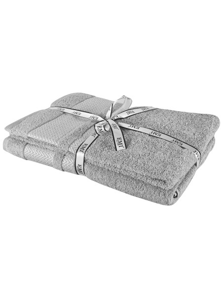 Sada 2 kusov bavlnenej osušky a uteráka Ates sivá EMI