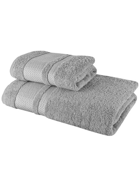 Sada 2 kusov bavlnenej osušky a uteráka Ates sivá EMI