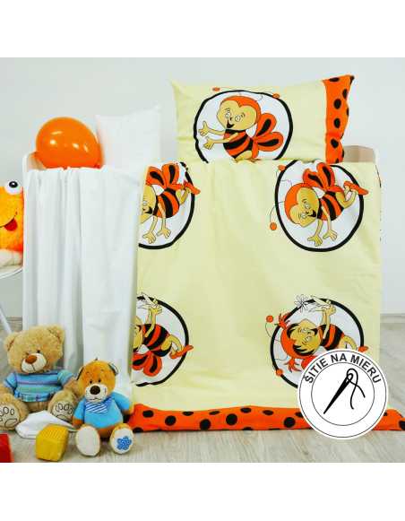 Obliecky_detske_bavlnene_vcielky_oranzove_EMI