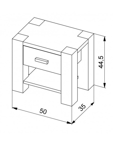 Nočný stolík TNS7 - Mrava