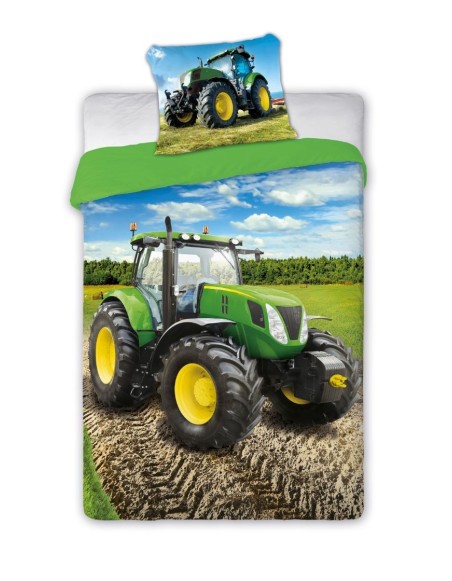 Detske_obliecky_Traktor_zeleny_140x200+70x90_cm_FARO