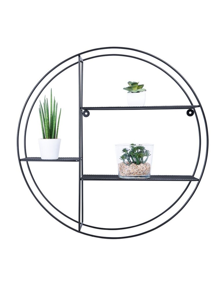 Čierna polica 53 cm x 53 cm x 12 cm AWD