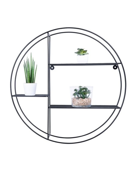 Čierna polica 53 cm x 53 cm x 12 cm AWD