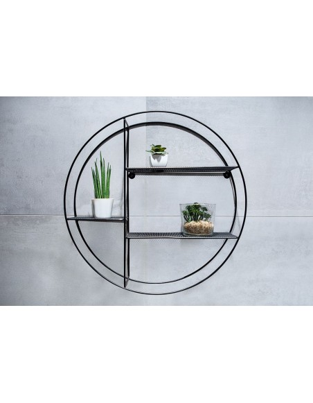 Čierna polica 53 cm x 53 cm x 12 cm AWD