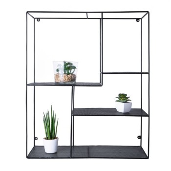 Čierna polica Art 50x60x20 cm AWD