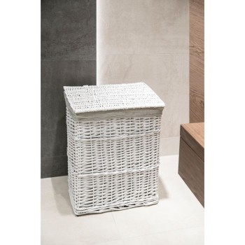 Kôš na špinavé prádlo biely AWD