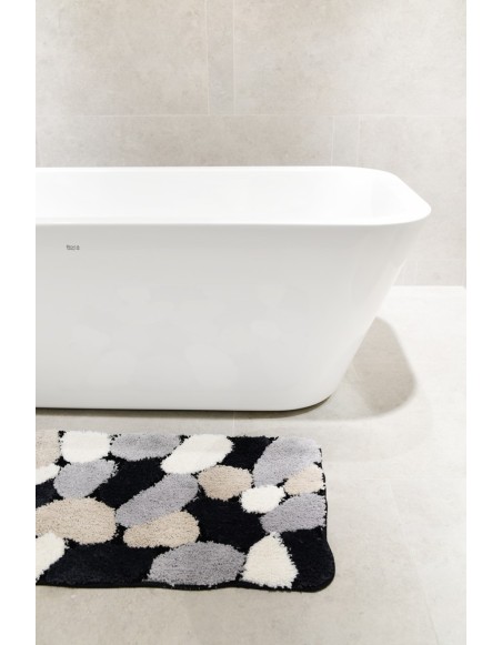Kúpeľňový koberec sivo-čierny 80x50 cm AWD