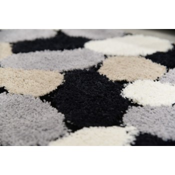 Kúpeľňový koberec sivo-čierny 80x50 cm AWD