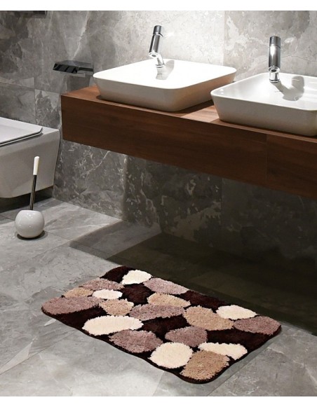 Kúpeľňový koberec hnedý 80x50 cm AWD