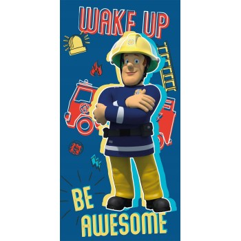 FARO osuška Požiarnik Sam MODRÁ 70x140 cm