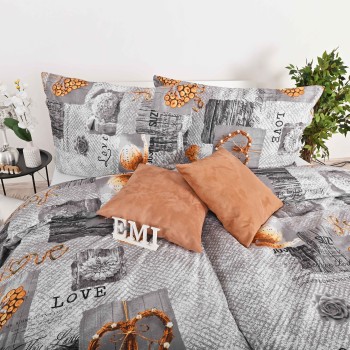 Obliečky bavlnené Zaos sivé EMI