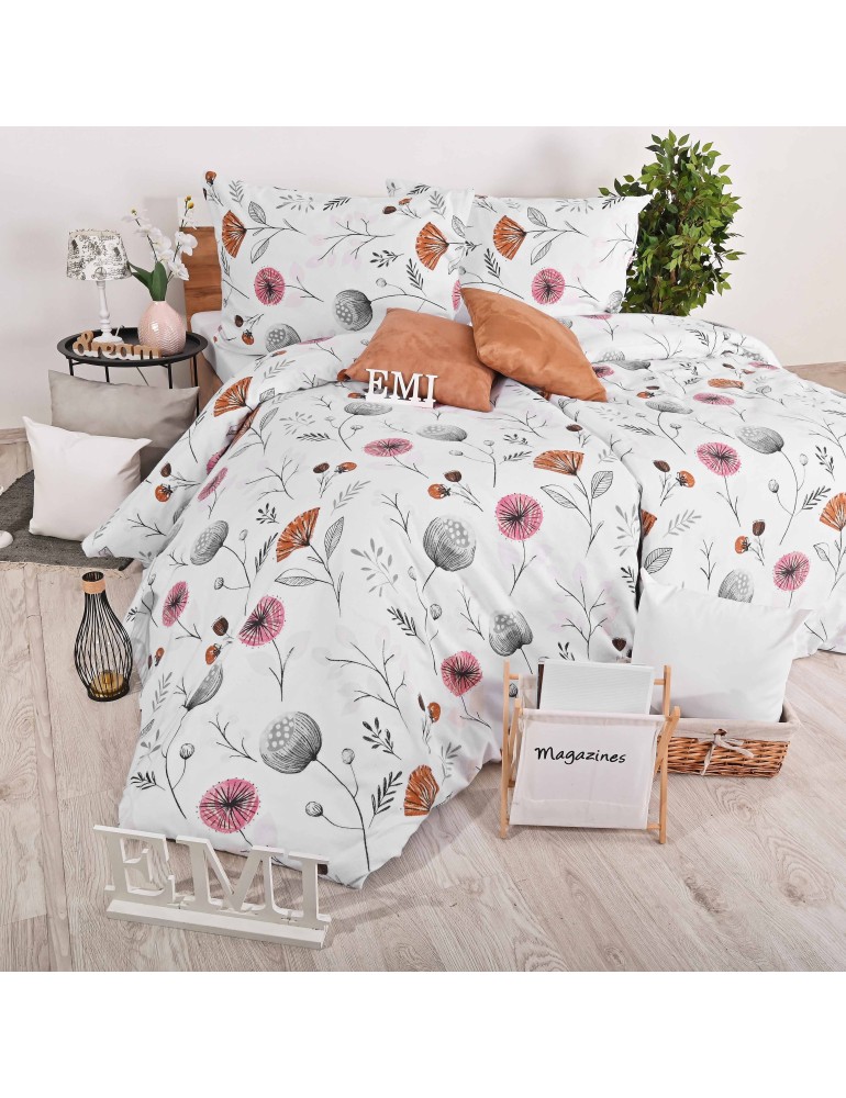 Flanelové obliečky Kayla biele EMI