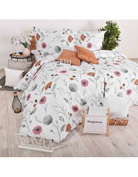 Flanelové obliečky Kayla biele EMI