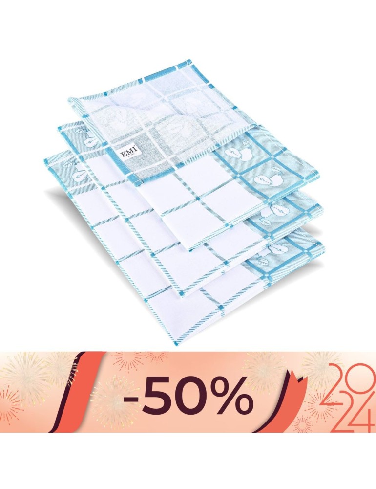 Utierky na riad Hruška tyrkysová set 3 ks EMI