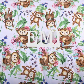 Obliečky detské bavlnené Opice EMI