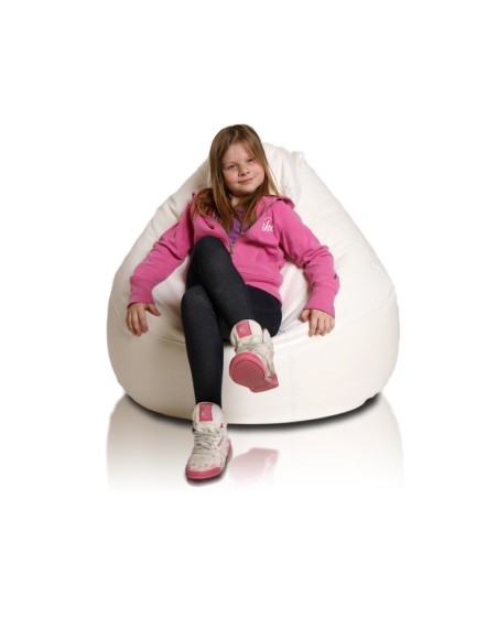 Sedací vak malá guľa biela EMI