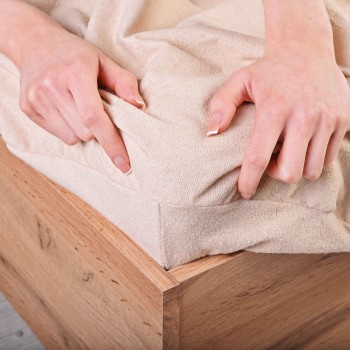 Nepremokavá plachta s gumičkou po obvode krémová EMI