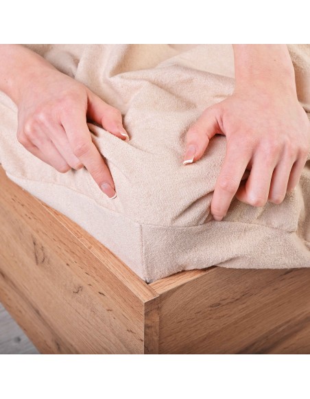 Nepremokavá plachta s gumičkou po obvode krémová EMI