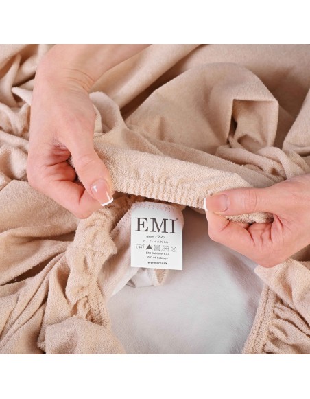 Nepremokavá plachta s gumičkou po obvode krémová EMI