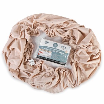 Nepremokavá plachta s gumičkou po obvode krémová EMI