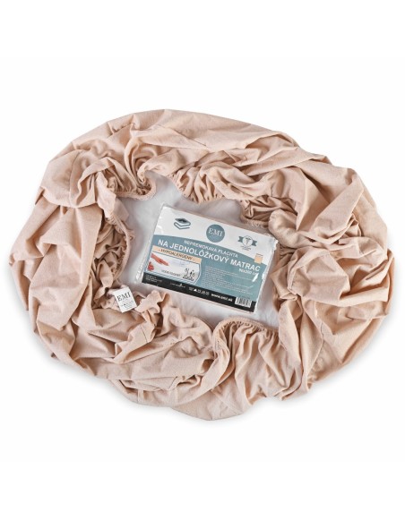 Nepremokavá plachta s gumičkou po obvode krémová EMI