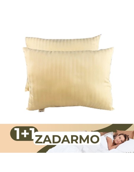 Dekoračný vankúš 35x45 damaškový krémový EMI 1+1 ZADARMO