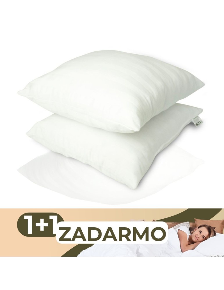 Dekoračný vankúš biely damaškovy EMI 1+1 ZADARMO