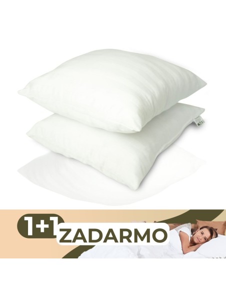 Dekoračný vankúš biely damaškovy EMI 1+1 ZADARMO