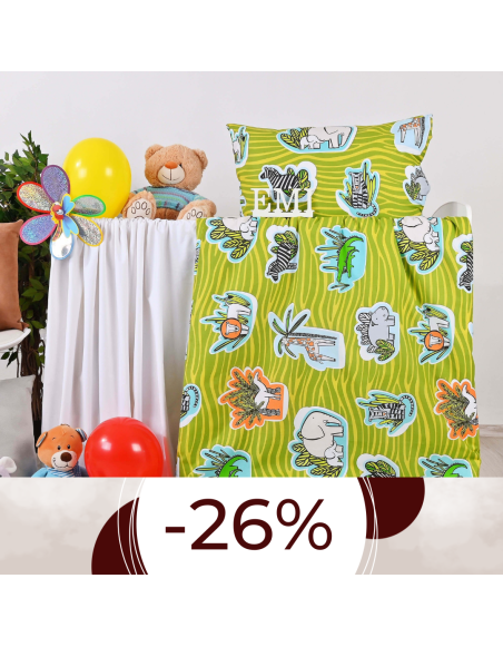 Obliečky detské Jungle zelené EMI