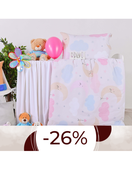 Obliečky detské bavlnené Heaven ružové EMI