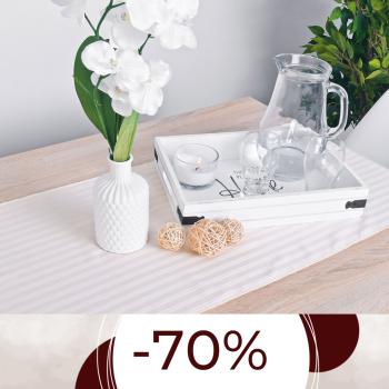 Behúň na stôl krémový Damal...