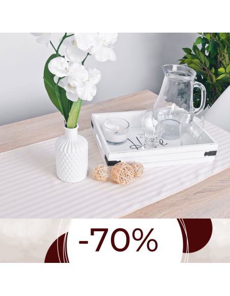 Behúň na stôl krémový Damal 34x180 cm EMI